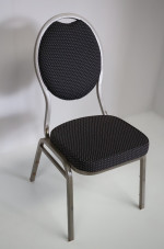 Stoel luxe gestoffeerd (zwart)