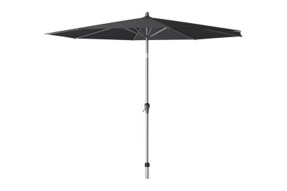 Parasol Zwart met voet rond 3,5m 